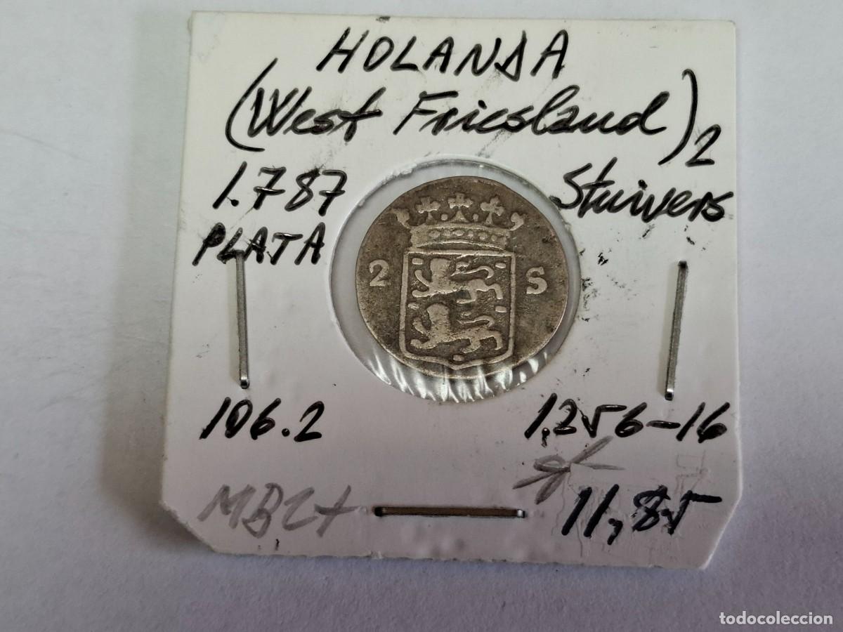 Monedas antiguas de Europa: 2 STUIVERS de PLATA de 1787 KM 106.2 HOLANDA en MBC+