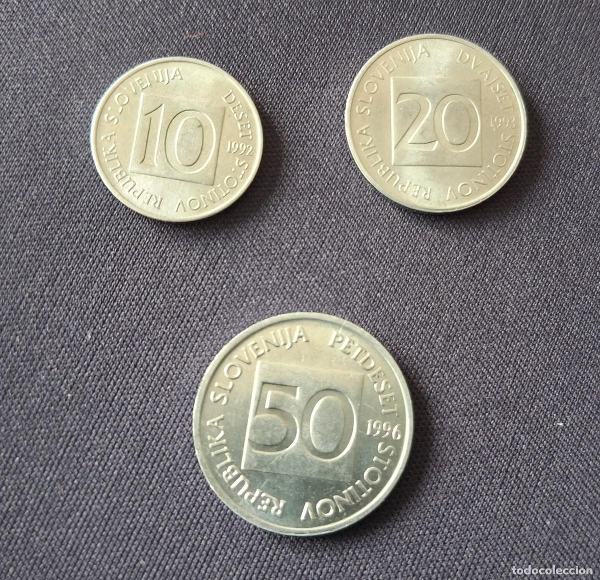 Monedas antiguas de Europa: 3 MONEDAS DE ESLOVENIA - Foto 3