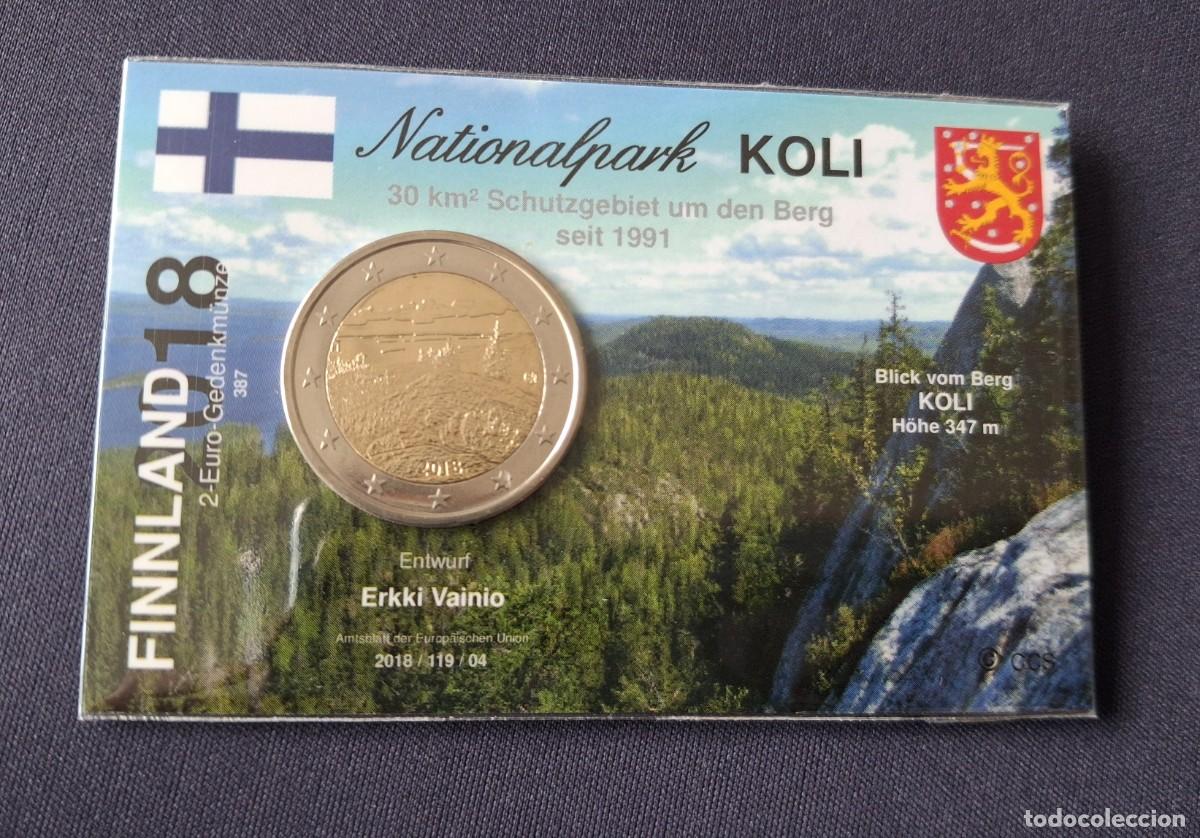 Monedas antiguas de Europa: COINCARD 2 EUROS FINLANDIA 2018