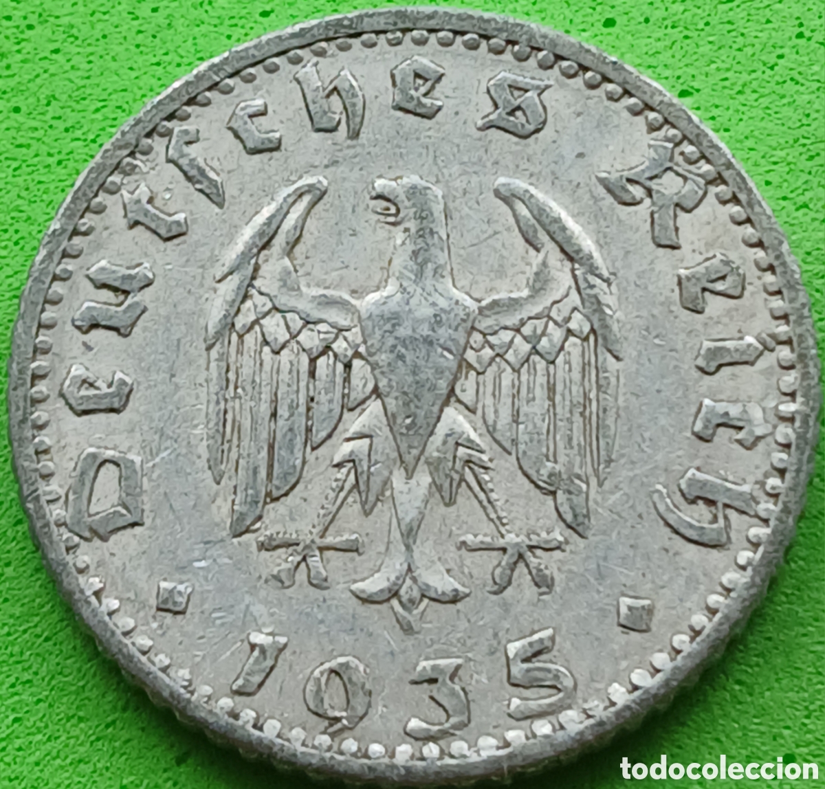 Moedas antigas da Europa: Alemania Tercer Reich 50 reichspfennig 1935 A km#87