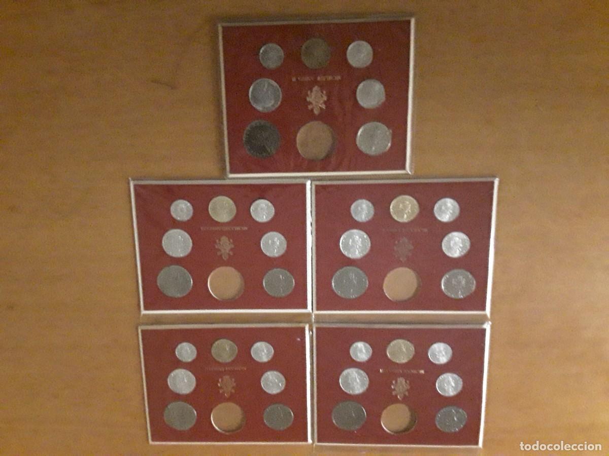 Monedas antiguas de Europa: VATICANO - LOTE CARTERAS A&Ntilde;O 1970 +1971+1972+1973+1974. SIN MONEDAS DE PLATA.