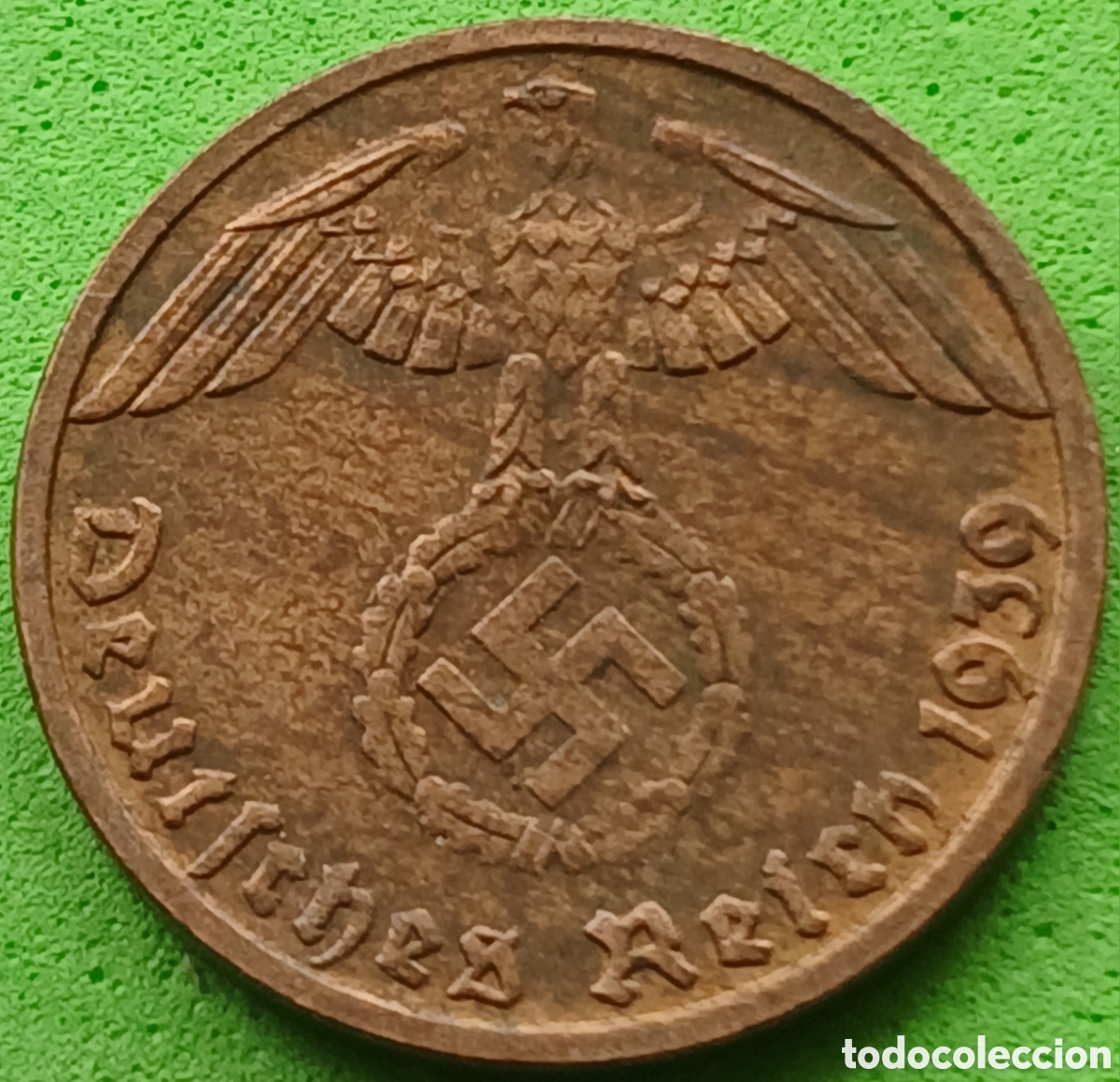 Monedas antiguas de Europa: Alemania Tercer Reich 1 reichspfennig 1939 D km#89
