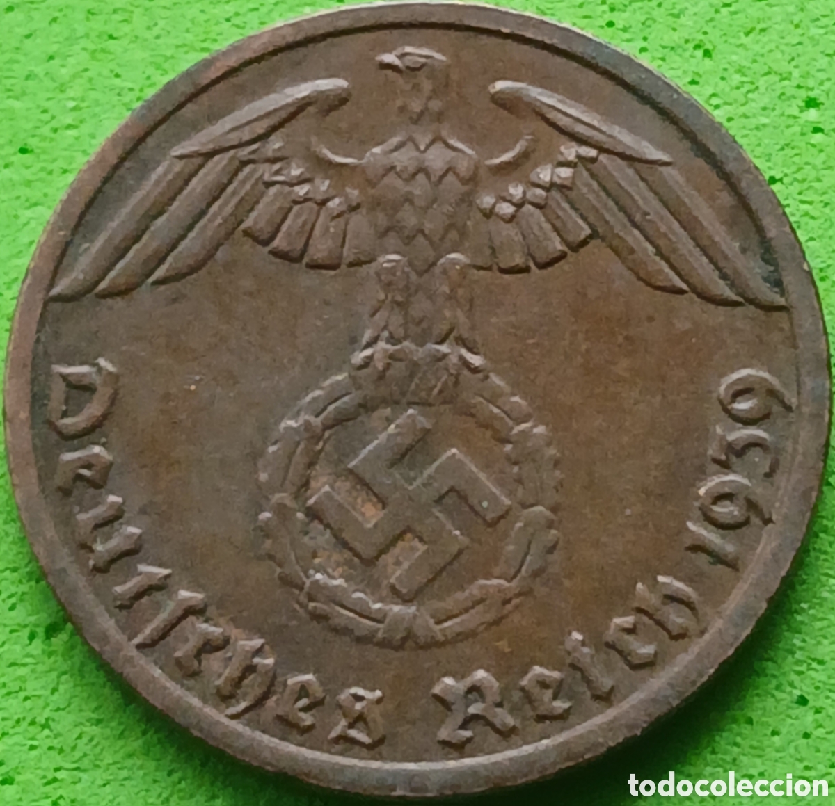 Moedas antigas da Europa: Alemania Tercer Reich 1 reichspfennig 1939 E km#89