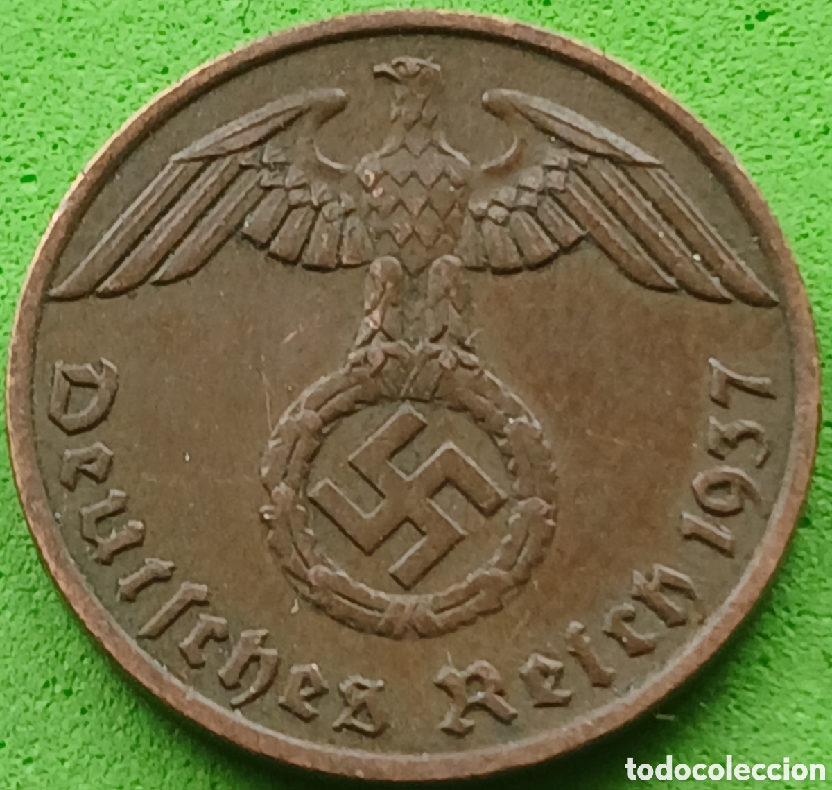 Monedas antiguas de Europa: Alemania Tercer Reich 1 reichspfennig 1937 F km#89