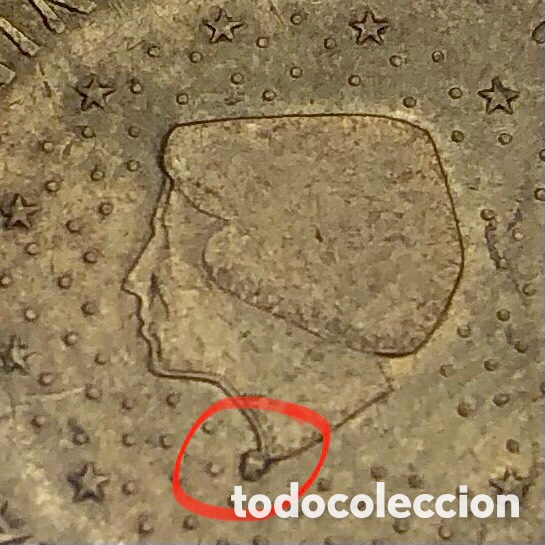 Monedas antiguas de Europa: Moneda 20 C&eacute;ntimos Pa&iacute;ses Bajos 2000 Error Acu&ntilde;aci&oacute;n Exceso de Metal Camafeo