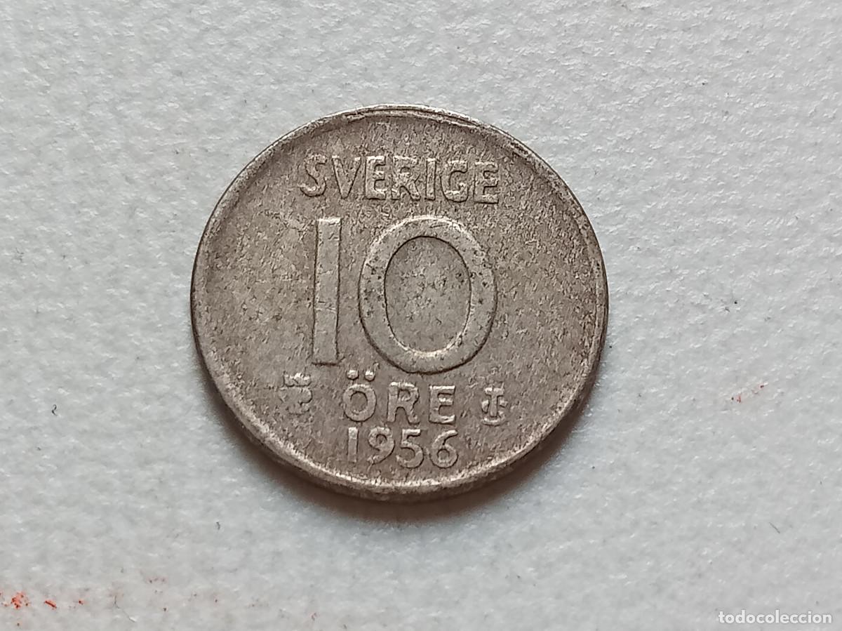 Monedas antiguas de Europa: SUECIA 10 ORE 1956 KM# 823 PLATA