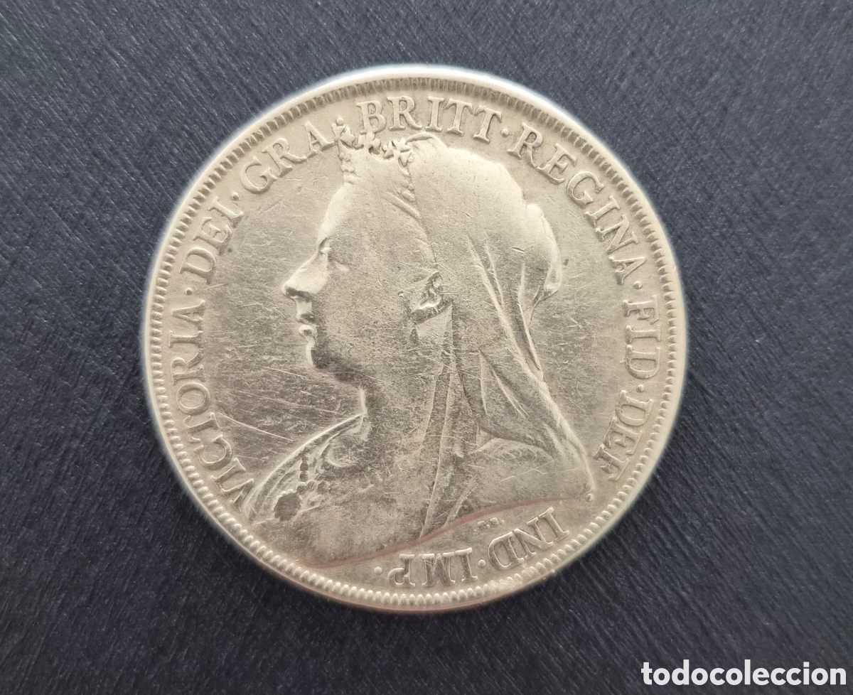 Monedas antiguas de Europa: Reino Unido &ndash; Victoria &ndash; 1 corona 1898 &ndash; plata