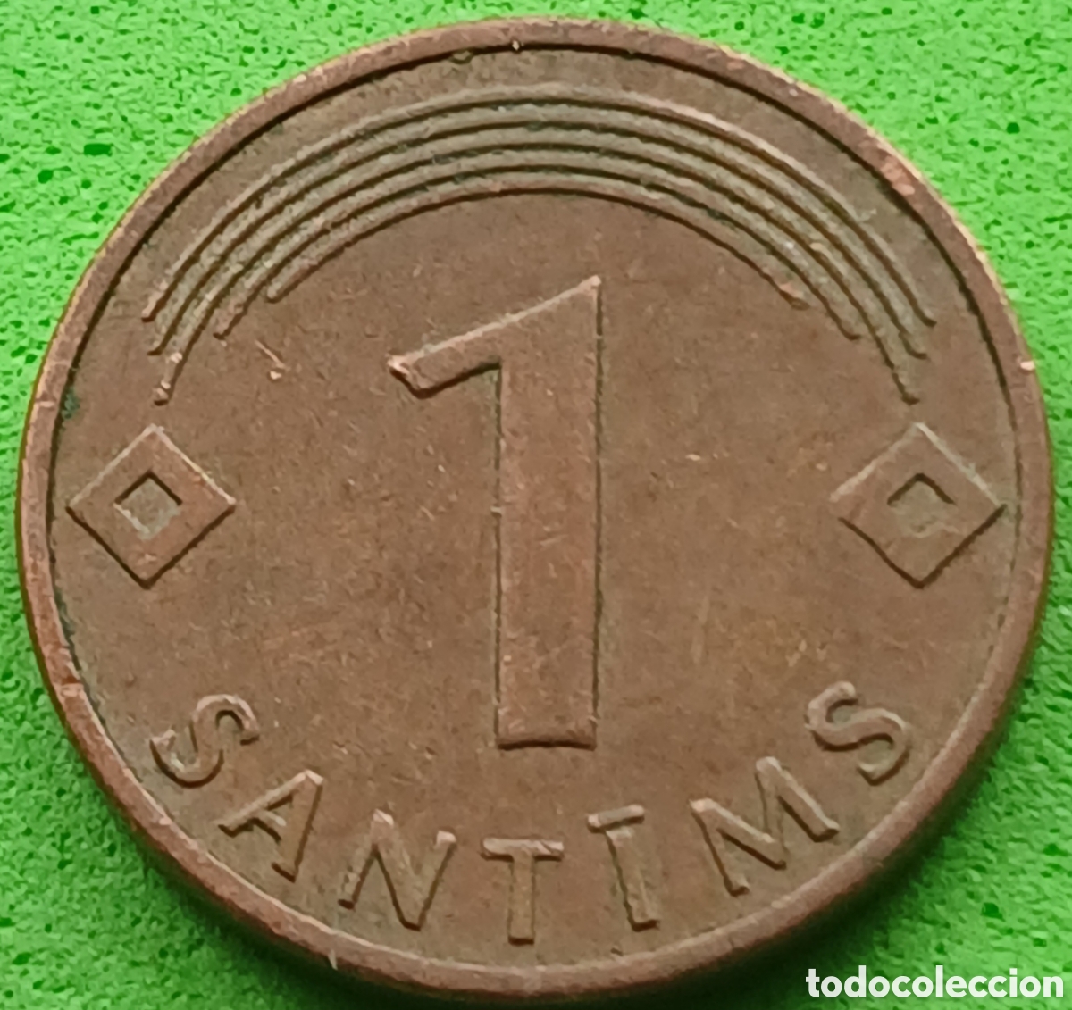 Monedas antiguas de Europa: Letonia 1 santims 2003 km#15 - Foto 2