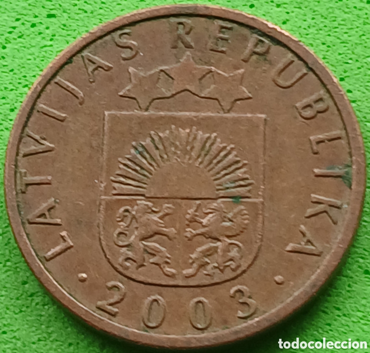 Monedas antiguas de Europa: Letonia 1 santims 2003 km#15 - Foto 1