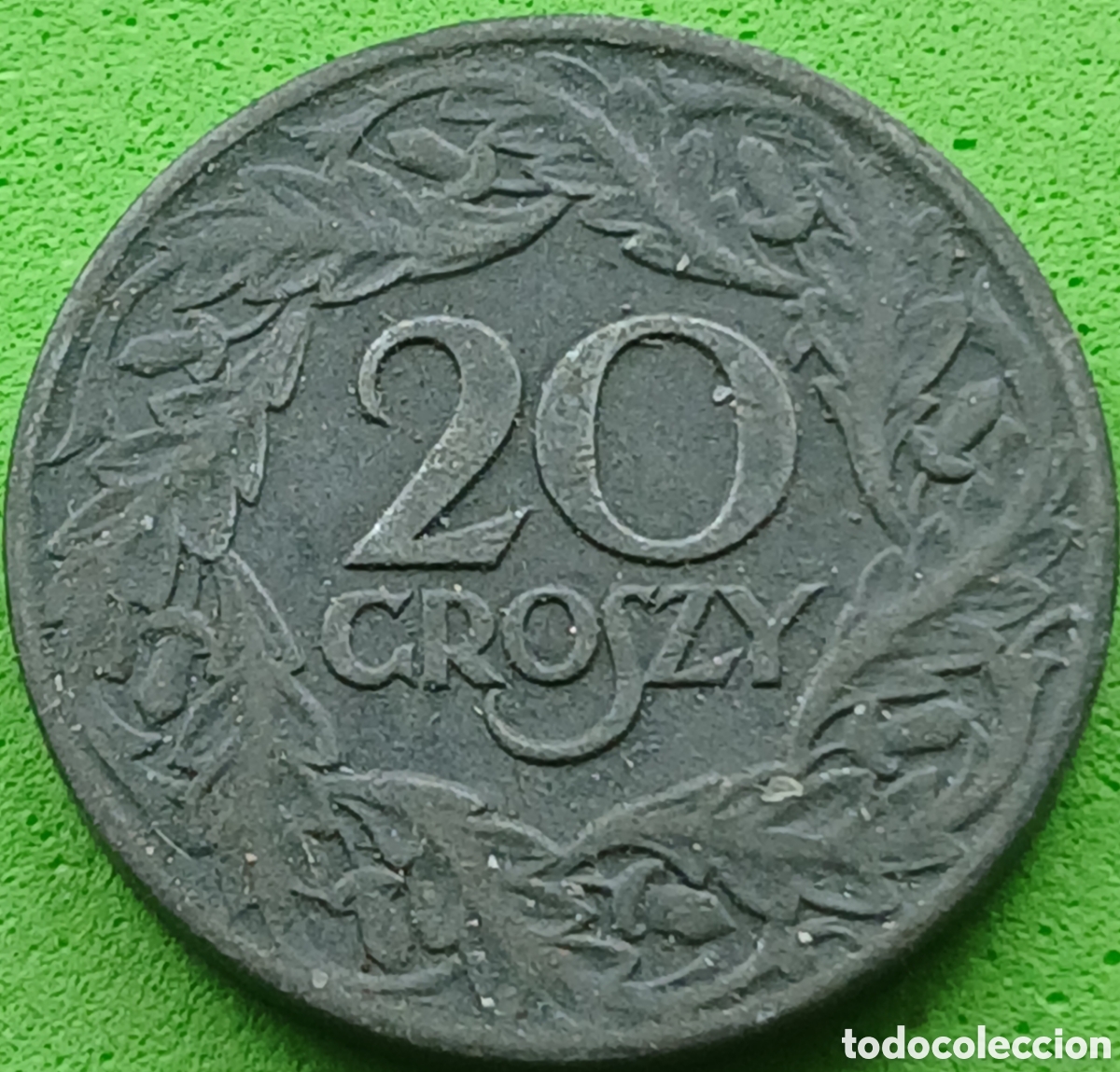Monedas antiguas de Europa: Polonia 20 groszy 1923 Y#37 Zinc / no magn&eacute;tica
