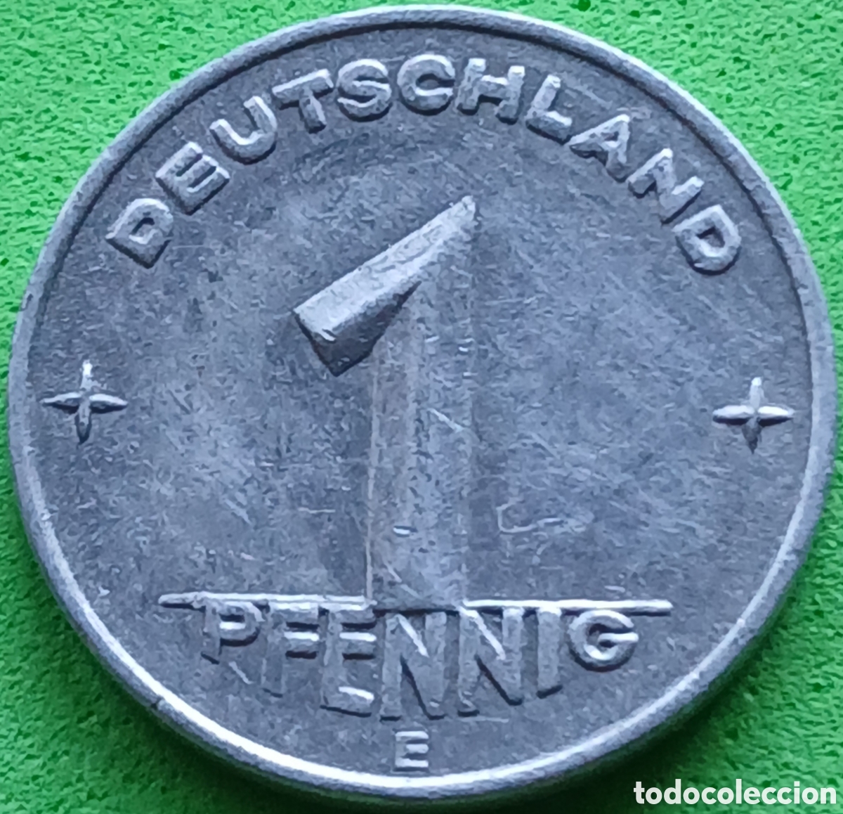Monedas antiguas de Europa: Alemania Oriental 1 pfennig 1949 E km#1 poco com&uacute;n