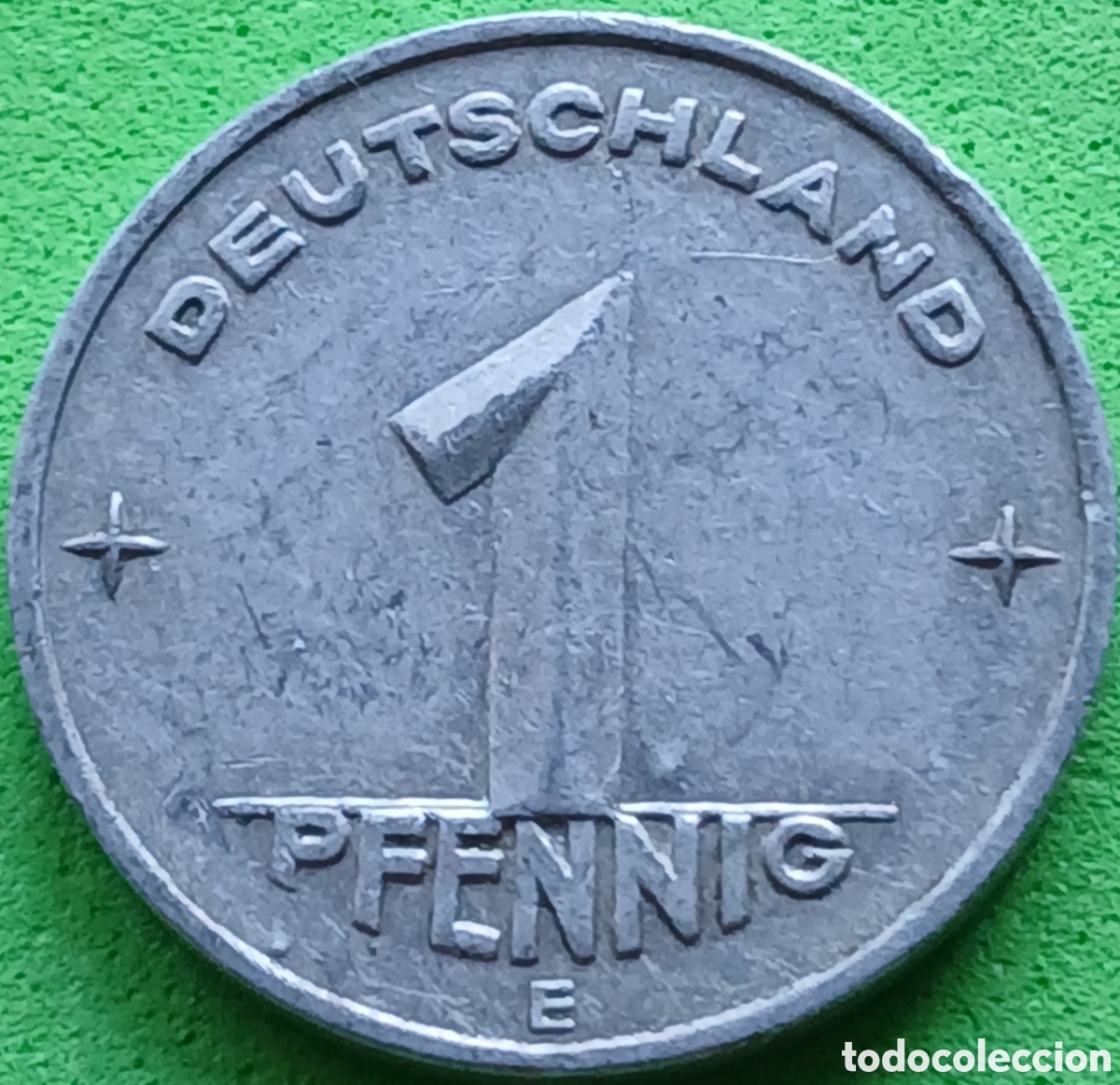 Monedas antiguas de Europa: Alemania Oriental 1 pfennig 1953 E km#5