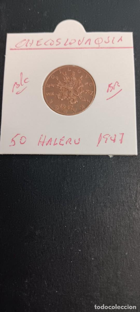 Monedas antiguas de Europa: CHECOSLOVAQUIA 50 HALERU 1947 BC KM=21 (BRONCE)