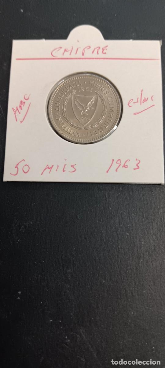 Monedas antiguas de Europa: CHIPRE 50 MILS 1963 MBC KM=41 (CUPRONIQUEL)
