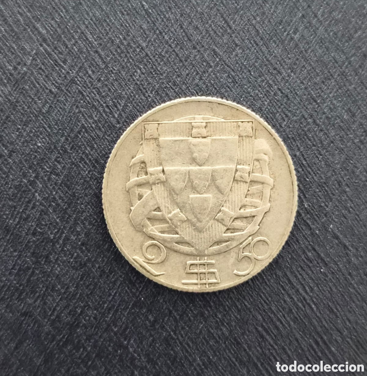 Monedas antiguas de Europa: Moneda plata 2,50 escudos &ndash; Portugal &ndash; 1943
