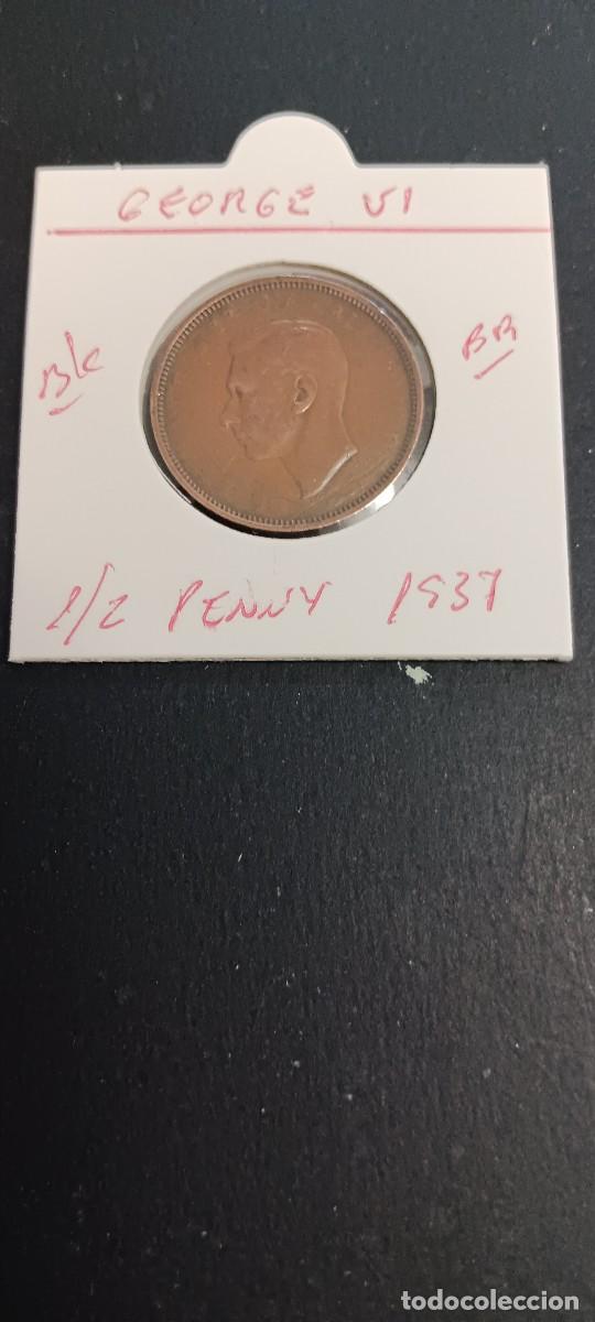 Monedas antiguas de Europa: GRAN BRETA&Ntilde;A 1/2 PENNY 1937 BC KM=844 (BRONCE) GEORGE VI