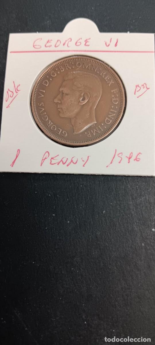 Monedas antiguas de Europa: GRAN BRETA&Ntilde;A 1 PENNY 1946 BC KM=845 (BRONCE) GEORGE VI