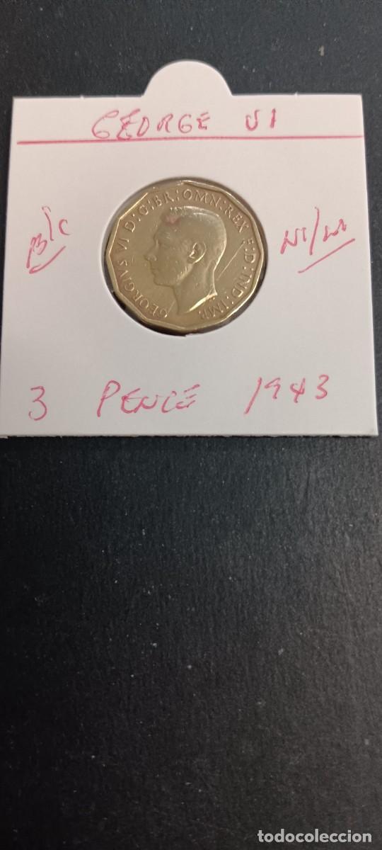 Monedas antiguas de Europa: GRAN BRETA&Ntilde;A 3 PENCE 1943 BC KM=849 (NIQUEL-LAT&Oacute;N) GEORGE VI