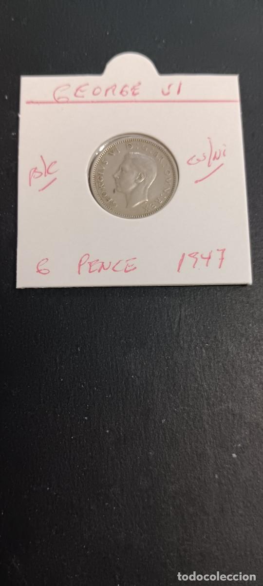 Monedas antiguas de Europa: GRAN BRETA&Ntilde;A 6 PENCE 1947 BC KM=862 (CUPRONIQUEL) GEORGE VI