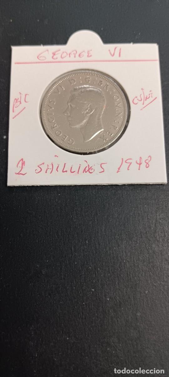 Monedas antiguas de Europa: GRAN BRETA&Ntilde;A 2 SHILLINGS 1948 BC KM=865 (CUPRONIQUEL) GEORGE VI