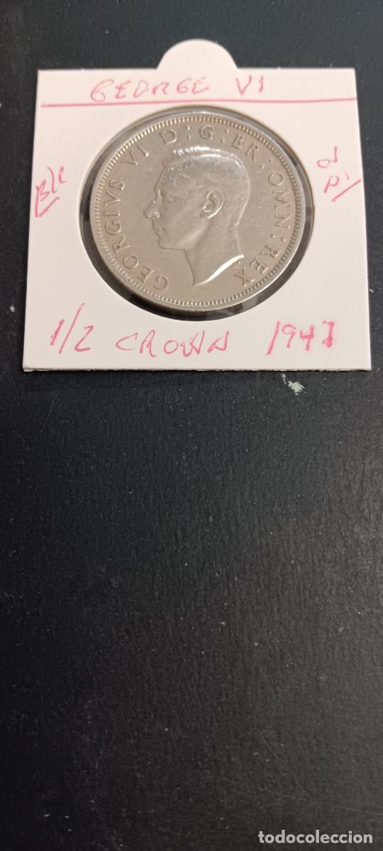 Monedas antiguas de Europa: GRAN BRETA&Ntilde;A 1/2 CROWN 1947 BC KM=866 (CUPRONIQUEL) GEORGE VI