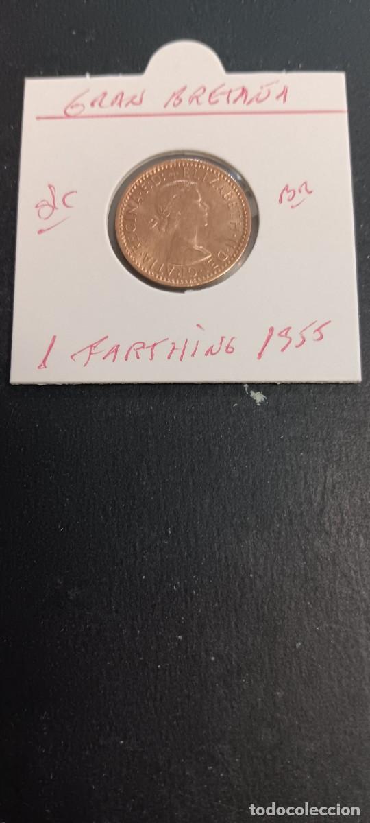 Monedas antiguas de Europa: GRAN BRETA&Ntilde;A 1 FARTHING 1955 S/C KM=895 (BRONCE) ISABEL II