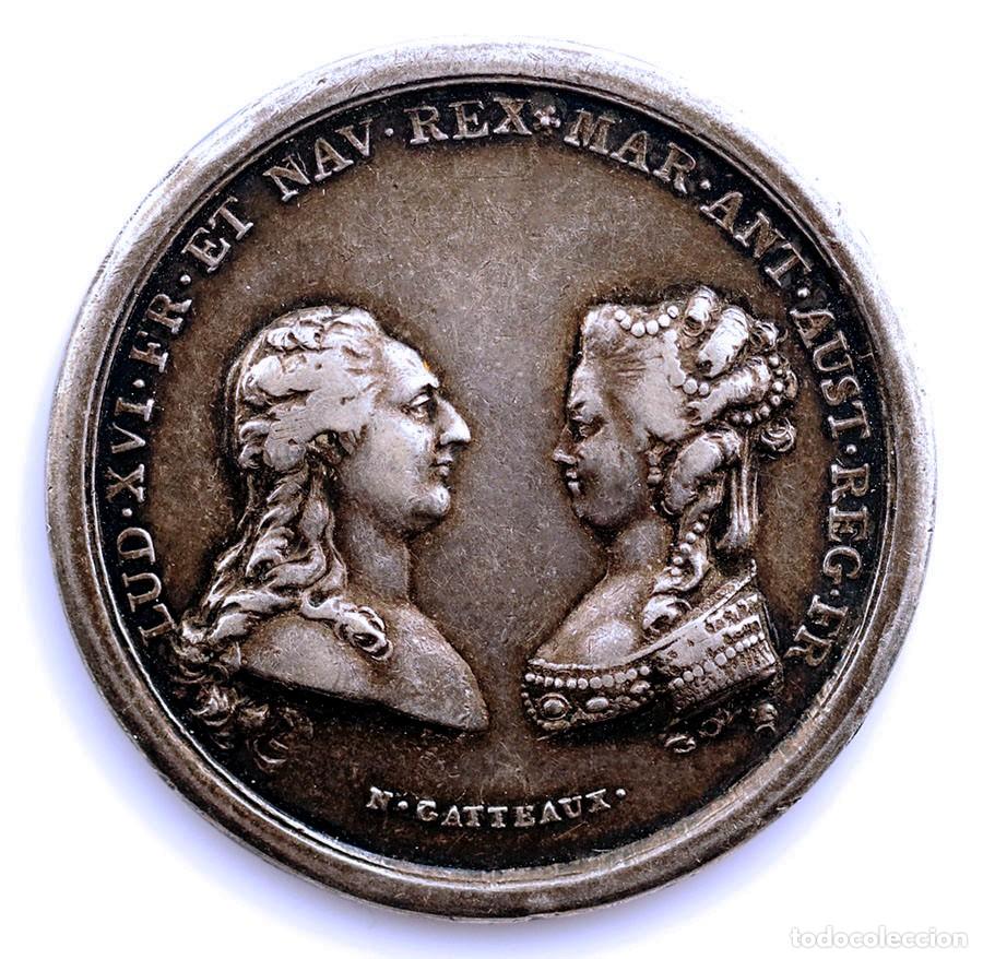 Monedas antiguas de Europa: C-Francia. Boda de Luis XVI y Mar&iacute;a Antonieta 1770. MBC+/VF+ Plata 16,13 g.