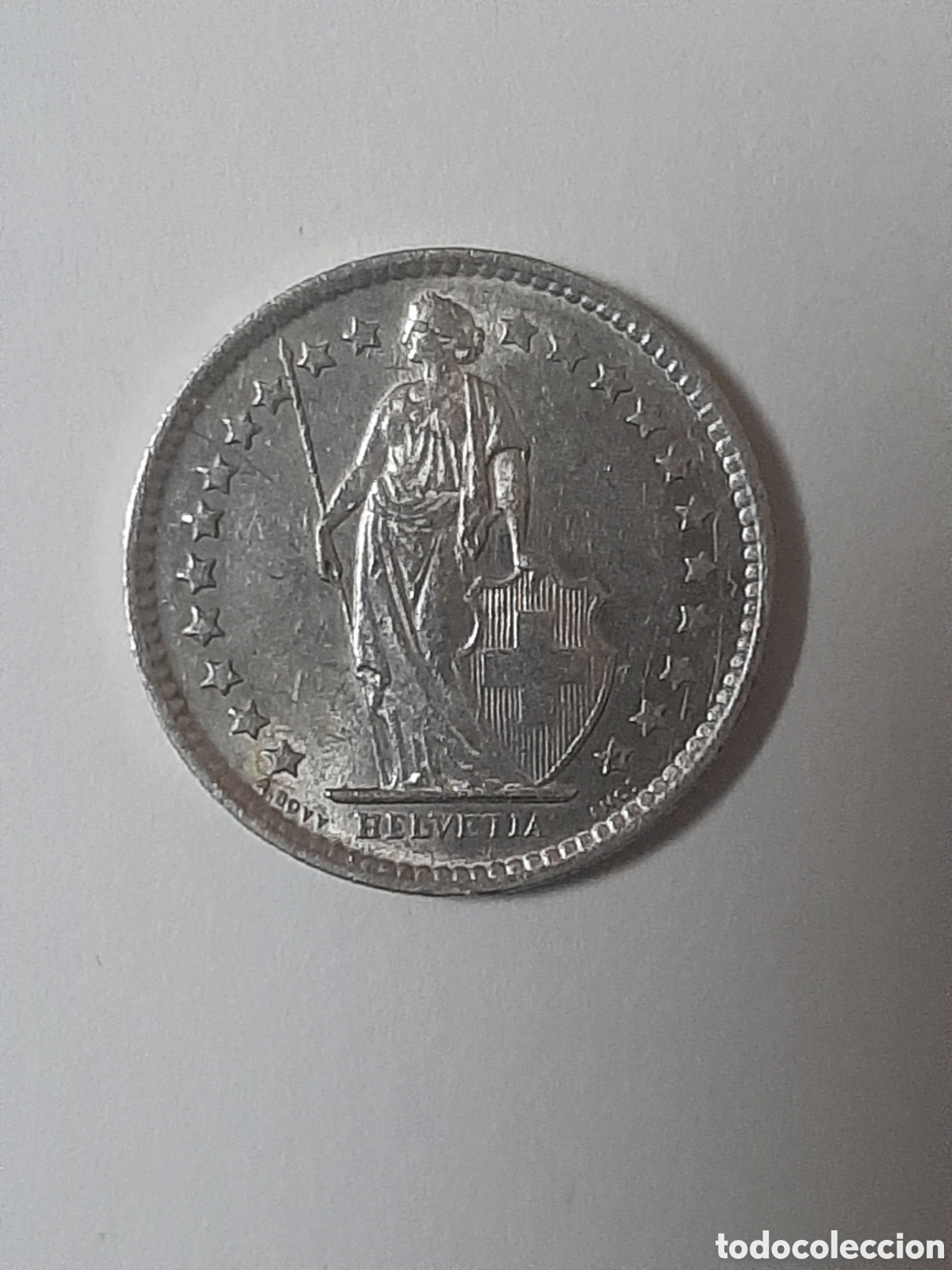 Monedas antiguas de Europa: SUIZA 1/2 FRANCO 1962 PLATA S/C