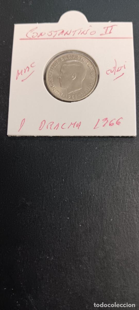 Monedas antiguas de Europa: GRECIA 1 DRACMA 1966 MBC KM=89 (CUPRONIQUEL)CONSTANTINO II