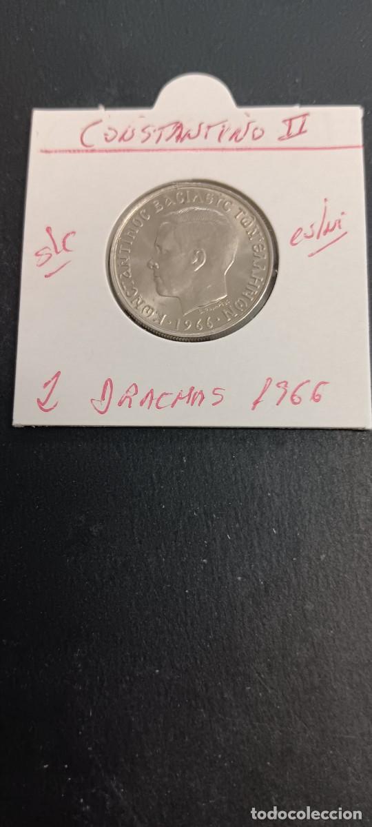 Monedas antiguas de Europa: GRECIA 2 DRACMAS 1966 S/C KM=90 (CUPRONIQUEL)CONSTANTINO II