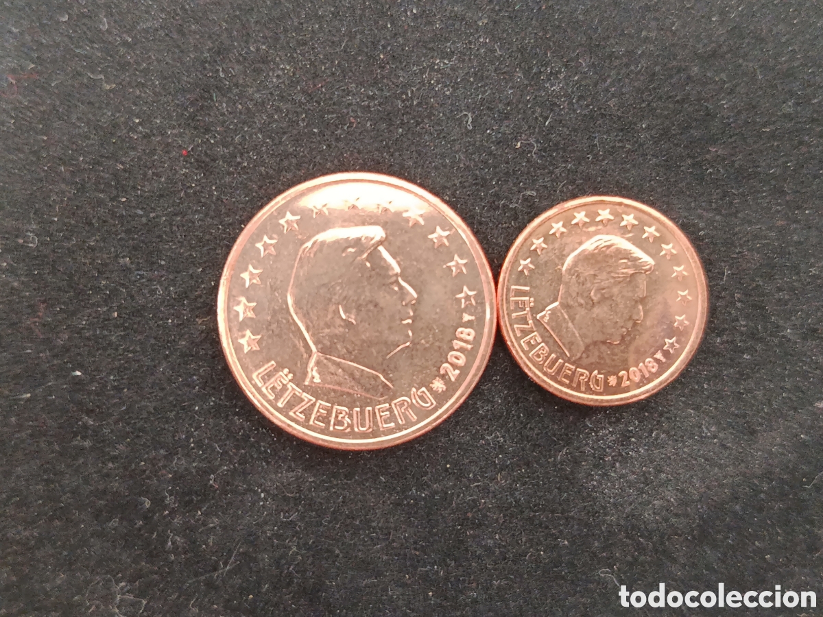 Monedas antiguas de Europa: Monedas de Luxenburgo 2018 1 c&eacute;ntimos y 5 centimos