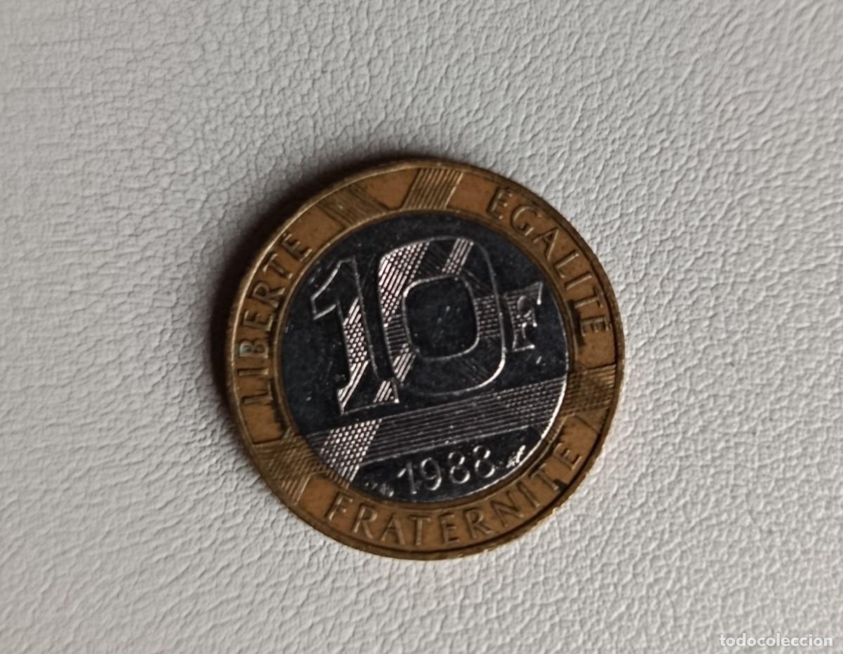 Monedas antiguas de Europa: moneda de 10 francos. Francia.1989