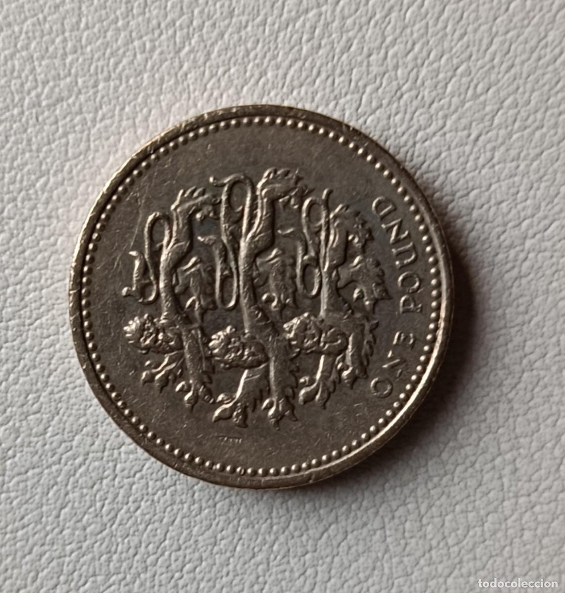 Monedas antiguas de Europa: moneda de 1 libra. Inglaterra. 2002