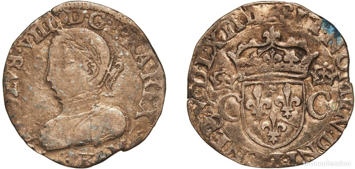 Monedas antiguas de Europa: France Kingdom 1563 A Teston - Charles IX (damascene cuirass) Silver (.899) Paris Mint 9.5g VF Dy