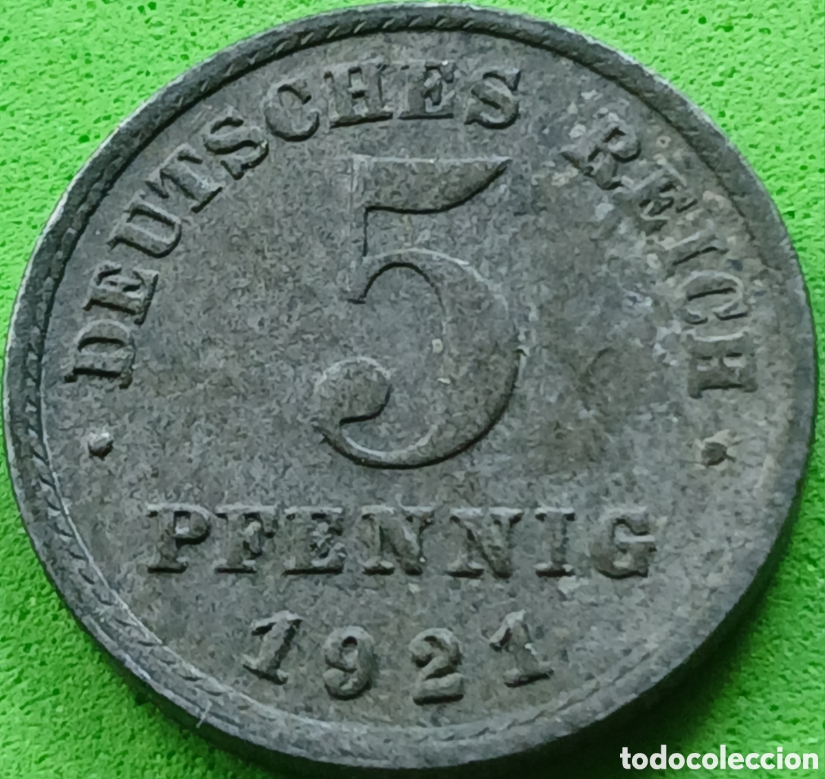 Monedas antiguas de Europa: Alemania Imperio 5 pfennig 1921 F km#19