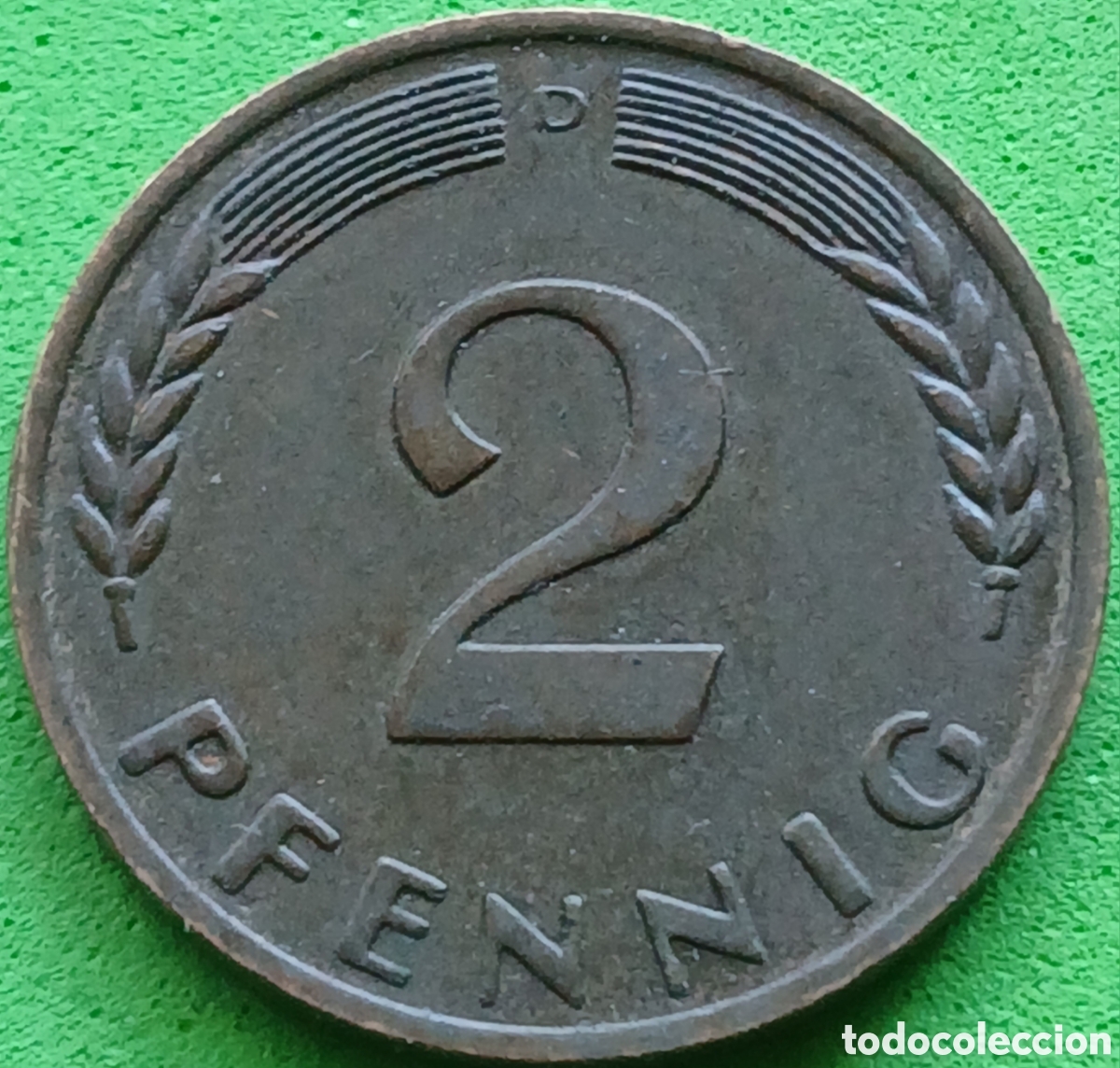Monedas antiguas de Europa: Alemania Occidental 2 pfennig 1967 D km#106