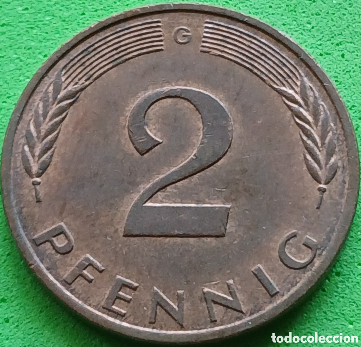 Monedas antiguas de Europa: Alemania Occidental 2 pfennig 1987 G km#106a/ poco com&uacute;n