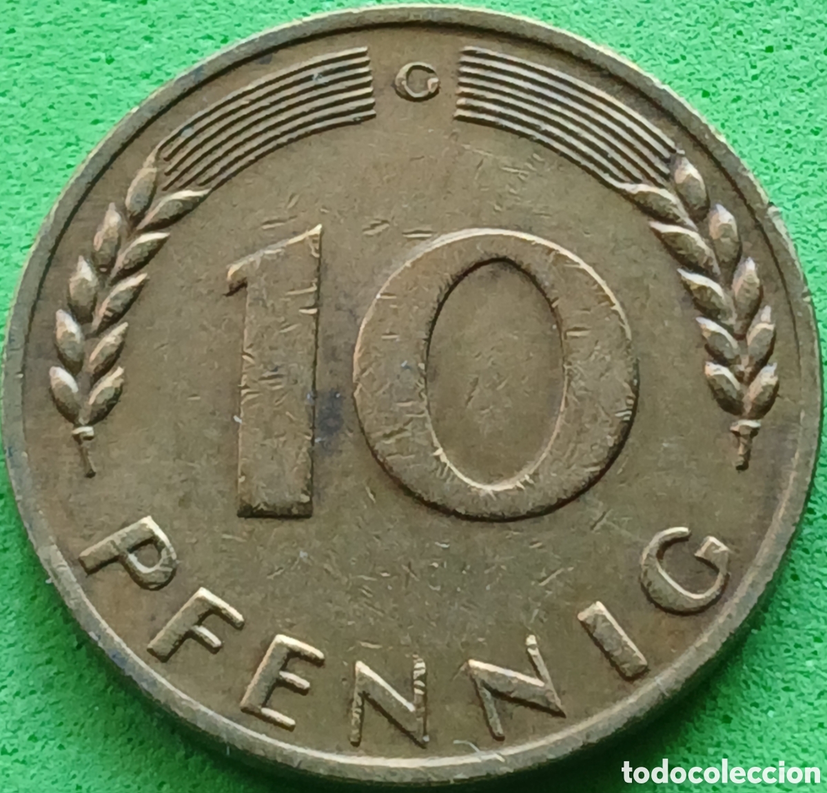 Monedas antiguas de Europa: Alemania Occidental 10 pfennig 1967 G km#108 ESCASA