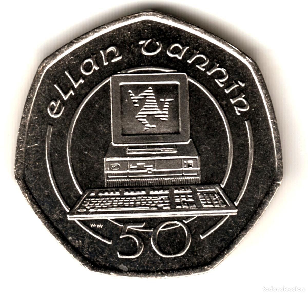 Monedas antiguas de Europa: ISLA DE MAN 50 pence 1994 Tecnologia - Ordenador S/C