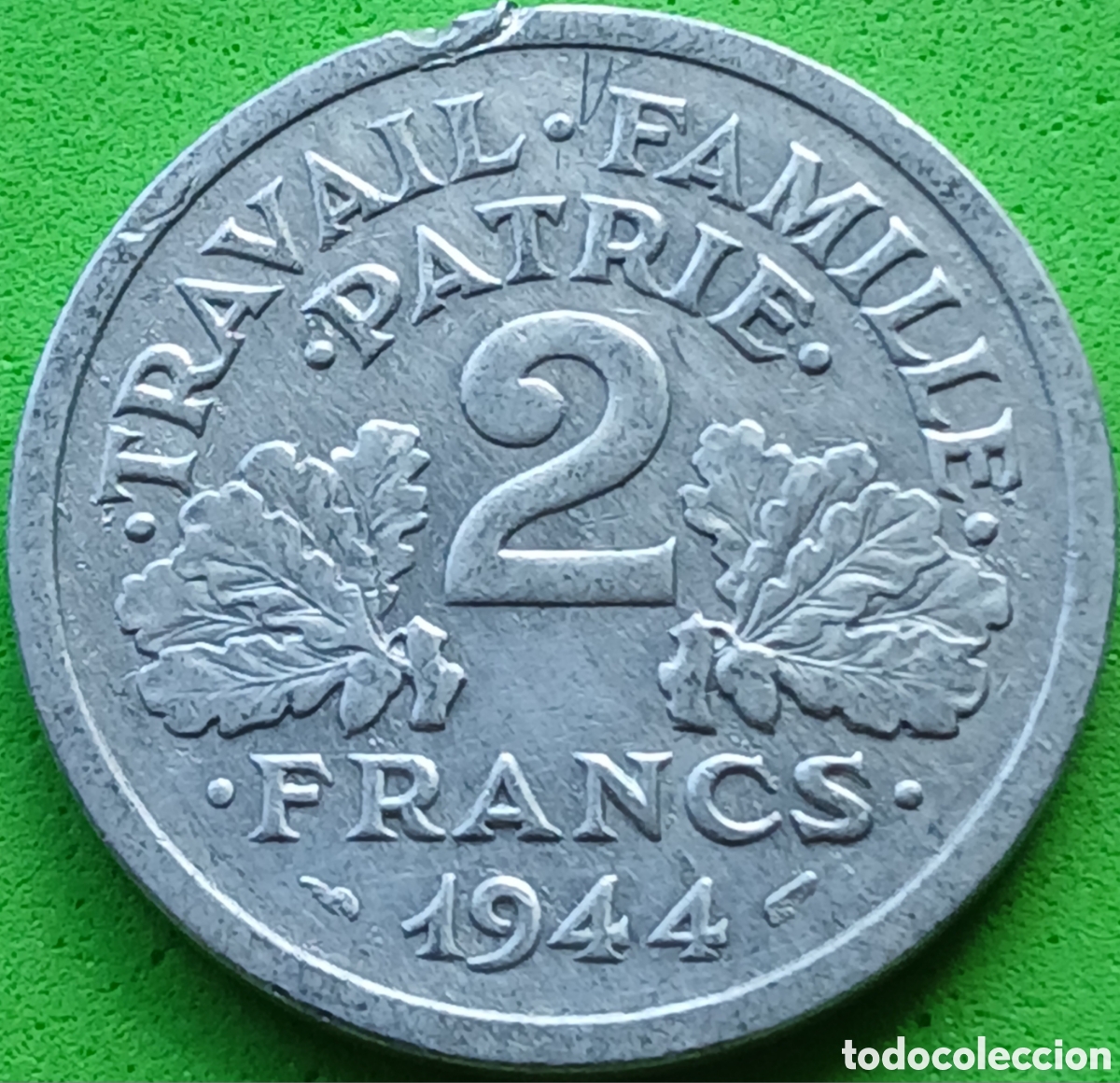 Monedas antiguas de Europa: Francia 2 francos 1944 B Beaumont-le-Roger km#904