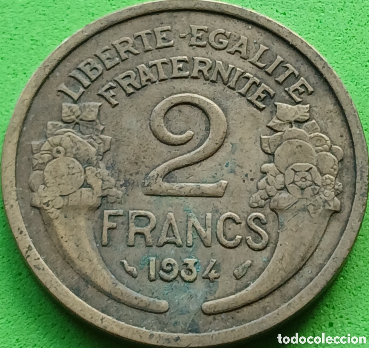 Monedas antiguas de Europa: Francia 2 francos 1934 km#886