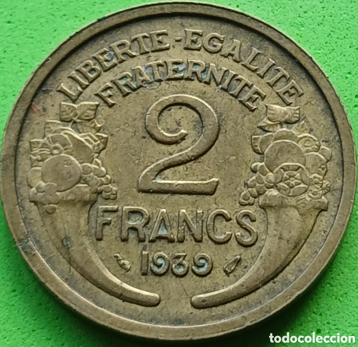 Monedas antiguas de Europa: Francia 2 francos 1939 km#886