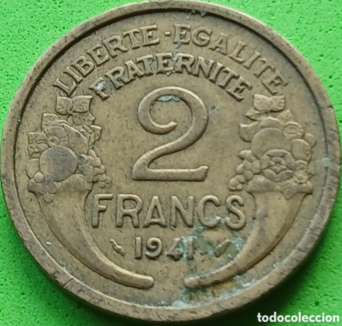 Monedas antiguas de Europa: Francia 2 francos 1941 km#886