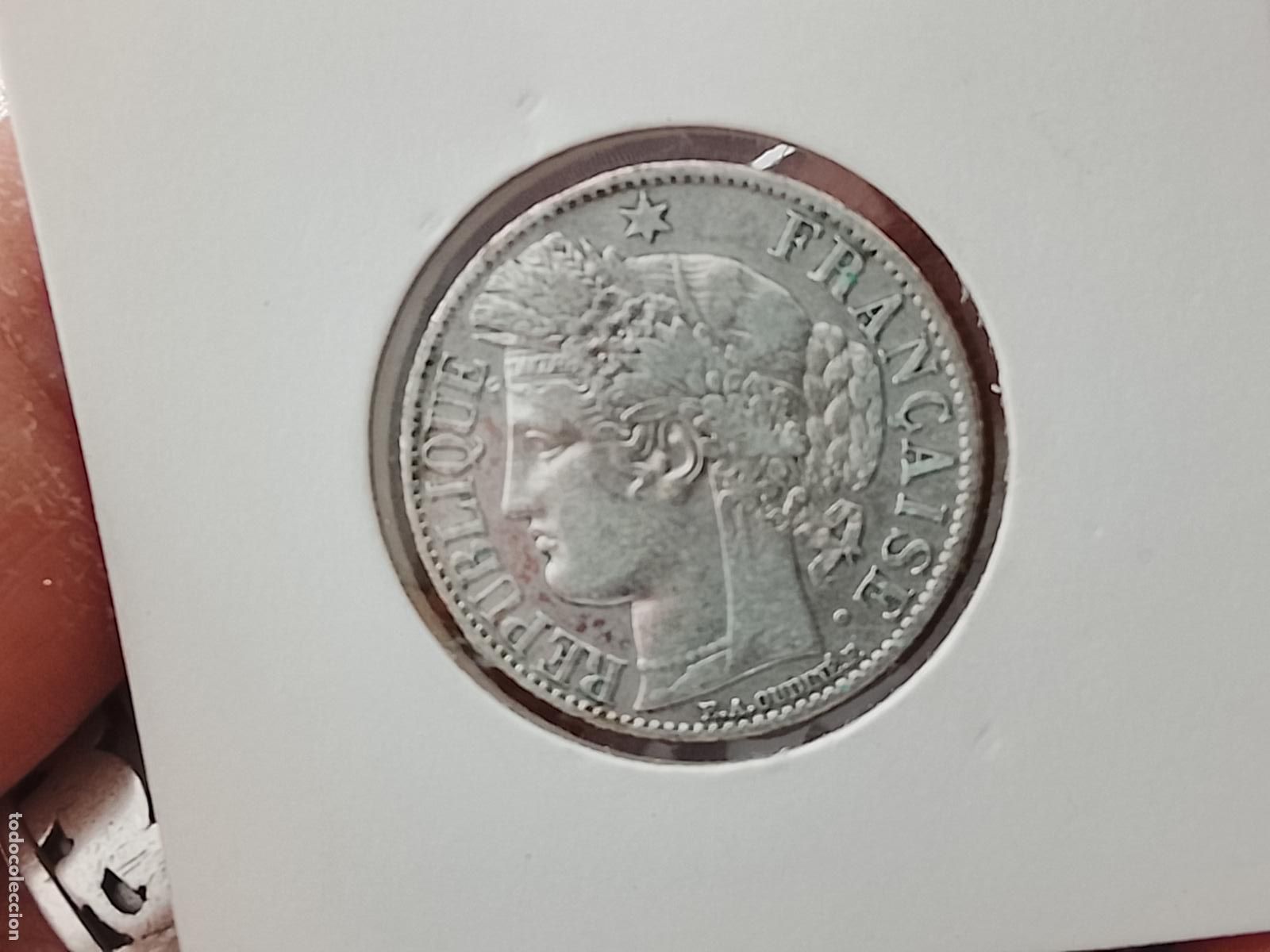 Monedas antiguas de Europa: Excelente 1 franco de plata de 1895, Francia, CERES