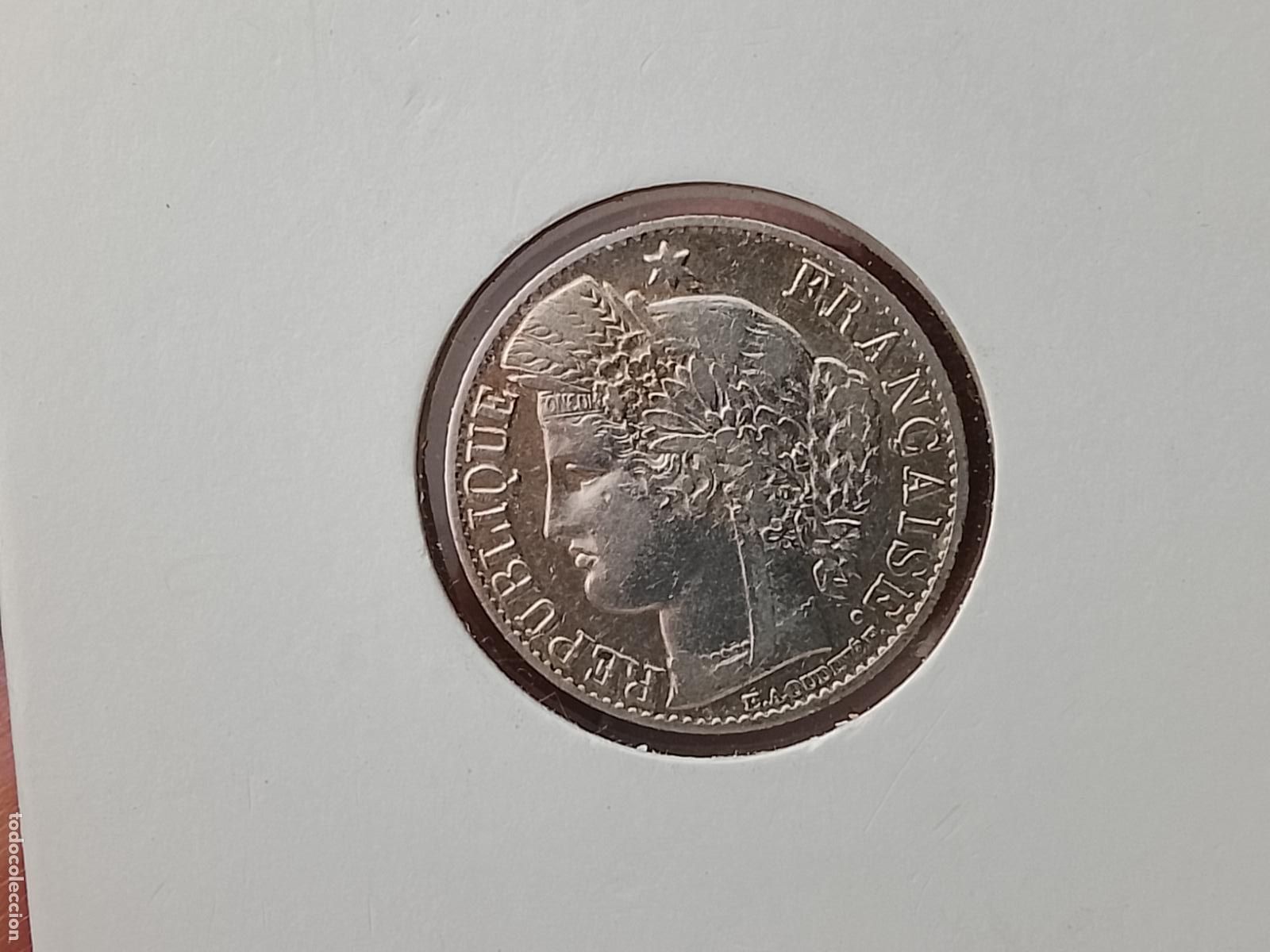 Monedas antiguas de Europa: Excelente 50 centimes de franco de plata de 1882, Francia, CERES