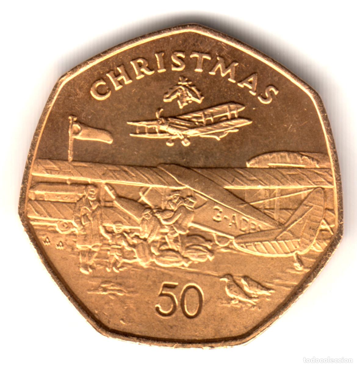 Monedas antiguas de Europa: ISLA DE MAN 50 pence 1985 - NAVIDAD - CHRISTMAS