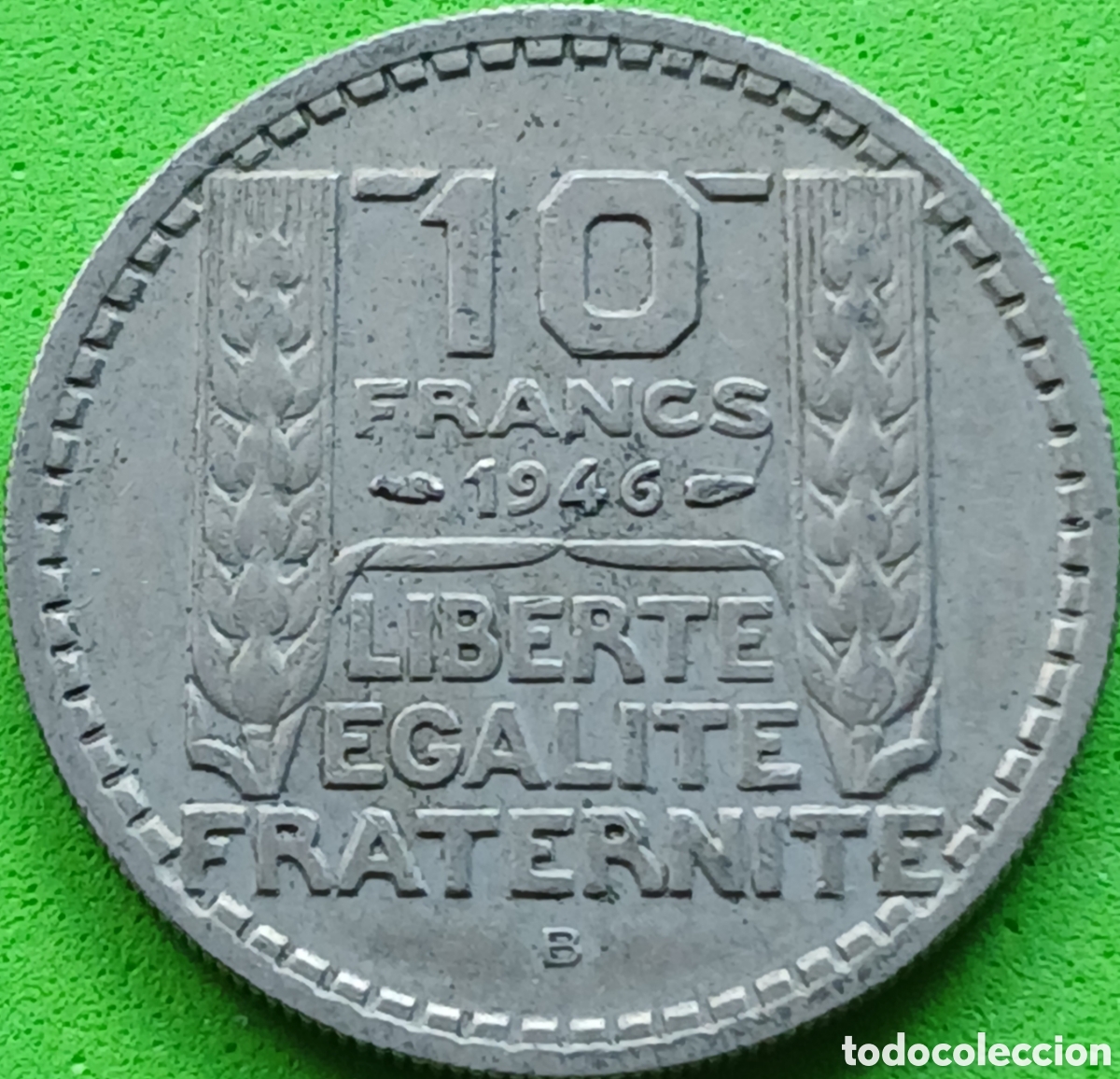 Monedas antiguas de Europa: Francia 10 francos 1946 B Beaumont-le-Roger km#908 / poco com&uacute;n
