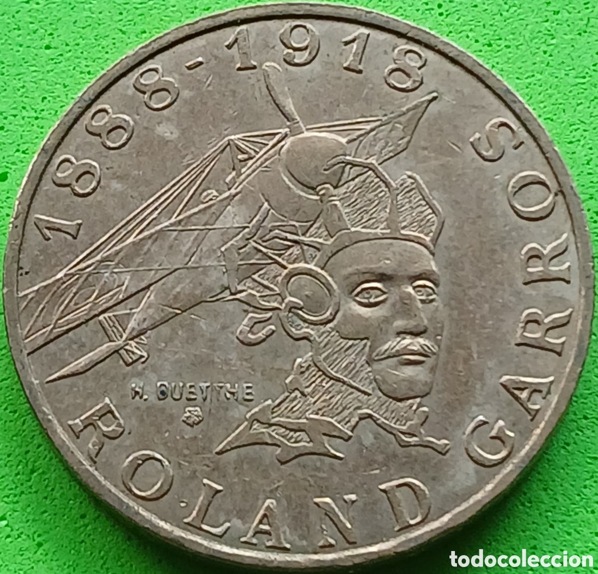 Monedas antiguas de Europa: Francia 10 francos 1988 km#965 Roland Garros