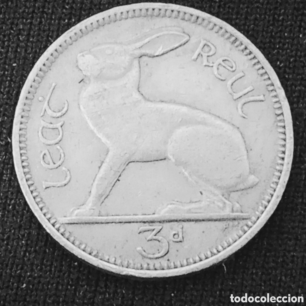 Monedas antiguas de Europa: 3 peniques (&frac12; reul) de Irlanda 1962
