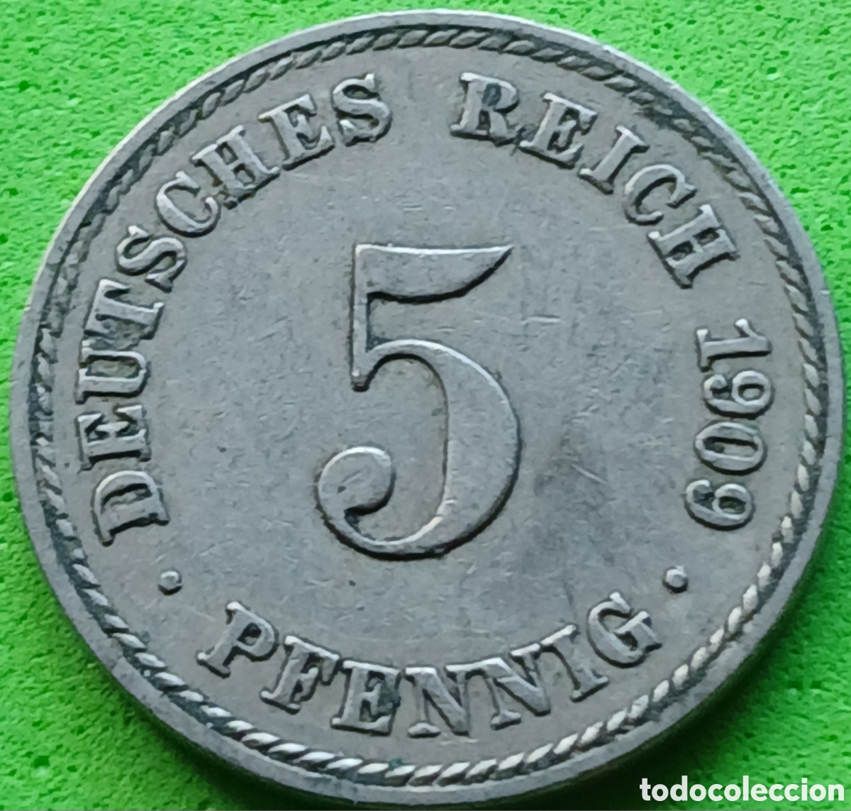 Monedas antiguas de Europa: Alemania Imperio 5 pfennig 1909 A km#11